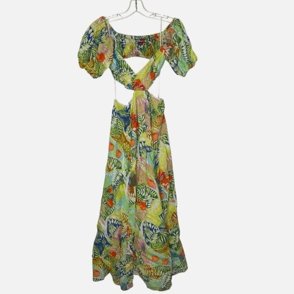 Staud Coliseum Linen Cutout Dress Size 6 *READ FLAW* - Picture 2 of 9